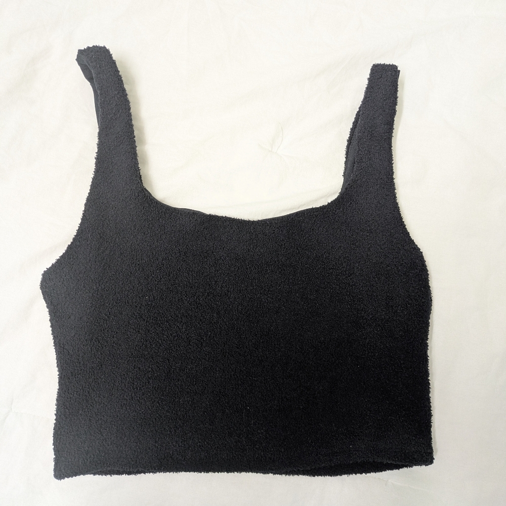 YITTY Black Textured Crop Top